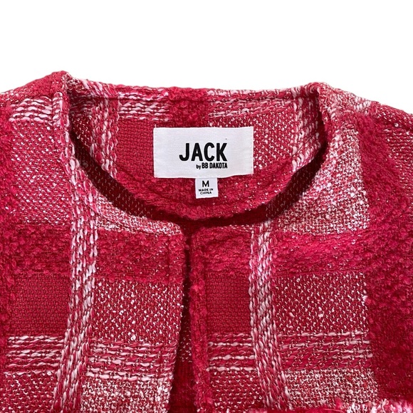 CHANEL VIBES 😍 JACK by BB Dakota Plaid Tweed Blazer/Cardigan - Picture 4 of 5